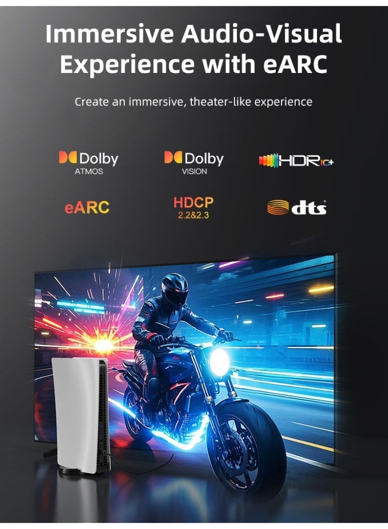 CABLETIME 8K 60HZ ULTRA SLIM HDMI 2.1 CABLE 3.8MM COMPATIBLE WITH PS5/XBOX SERIES X/ROKU TV/HDTV/BLU-RAY - Image 5